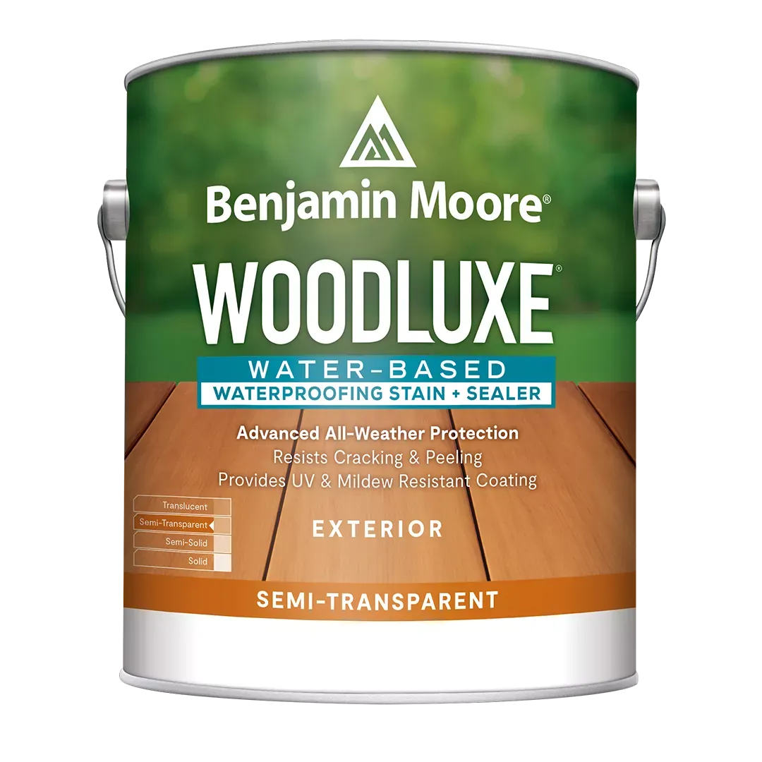 PAINT HEADQUARTERS INC The ultimate protection for outdoor beauty. An innovative line of water-based exterior stains, Woodluxe sets your staining projects up for success. Most wood grain pattern shows through. Easy to apply and recoat. Advanced all-weather protection. Available in 75 colorsboom