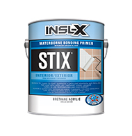 PAINT HEADQUARTERS INC Stix Waterborne Bonding Primer is a premium-quality, acrylic-urethane primer-sealer with unparalleled adhesion to the most challenging surfaces, including glossy tile, PVC, vinyl, plastic, glass, glazed block, glossy paint, pre-coated siding, fiberglass, and galvanized metals.

Bonds to "hard-to-coat" surfaces
Cures in temperatures as low as 35° F (1.57° C)
Creates an extremely hard film
Excellent enamel holdout
Can be top coated with almost any productboom